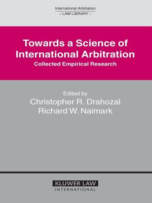 cover image of Towards a Science of International Arbitration